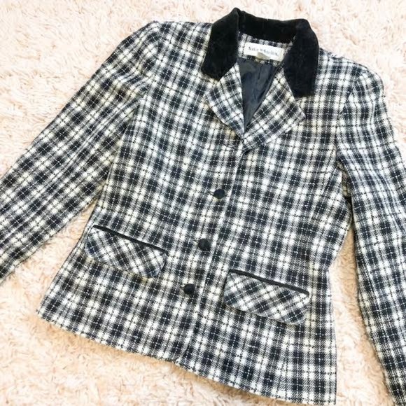 Vintage Jackets & Blazers - Vintage McNaughton Black & White Plaid Blazer
